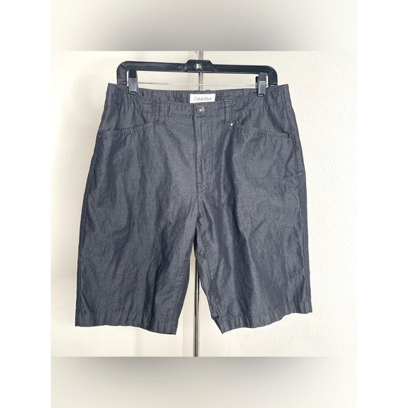 Calvin Klein Other - Calvin Klein Men's Charcoal Gray Flat Front Chino Shorts Casual Lightweight 32